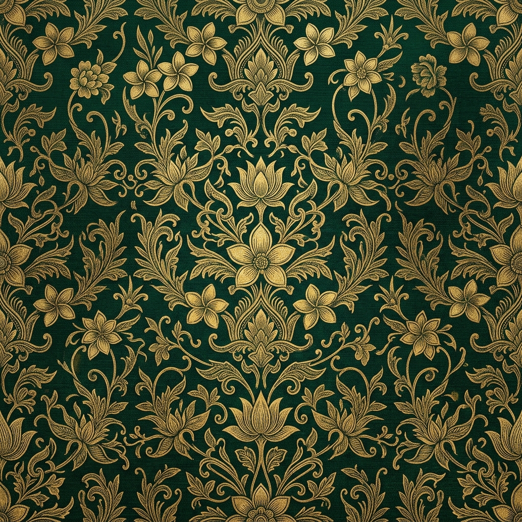 Motif Ukiran Batik Emas - Dekorasi Pernikahan